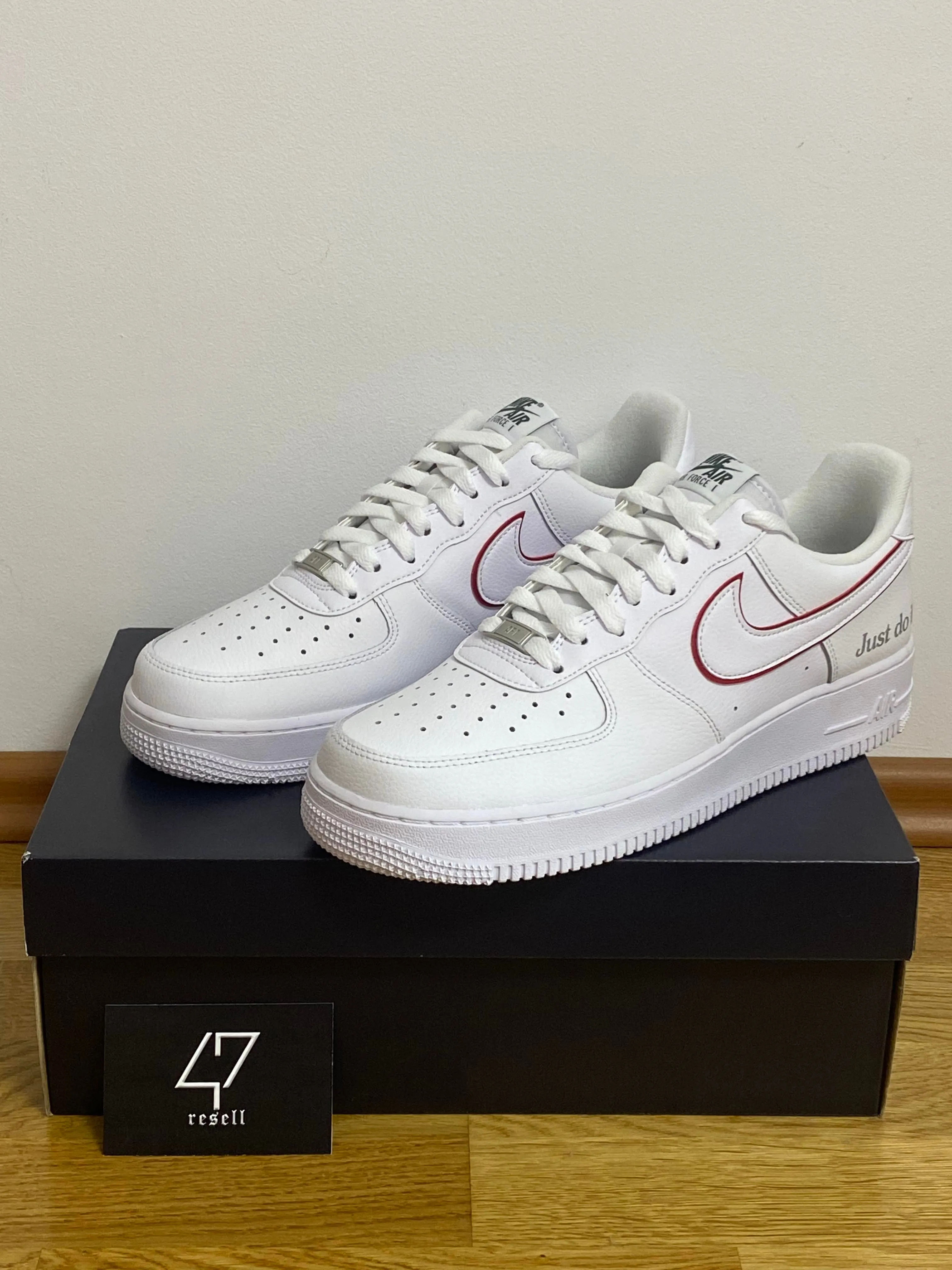 nike air force 1 white just do it